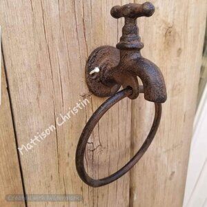 Spigot Faucet Cast Towel Ring Bathroom Kitchen